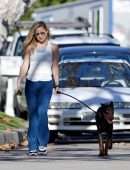 Kate Hudson Walking her Dog in Pacific Palisades