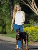Kate Hudson Walking her Dog in Pacific Palisades