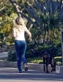 Kate Hudson Walking her Dog in Pacific Palisades