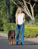 Kate Hudson Walking her Dog in Pacific Palisades