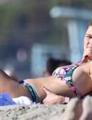 Kelly Rohrbach Booty in Bikini on the Beach in Santa Monica