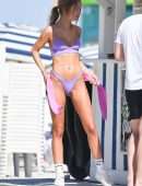 Kimberley Garner Booty in Thong Bikini on the Beach in Miami