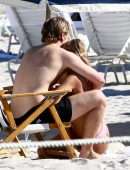 Kimberley Garner Booty in Thong Bikini on the Beach in Miami