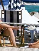 Kimberley Garner Booty in Thong Bikini on the Beach in Miami