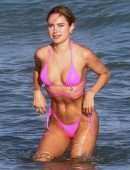 Kimberley Garner Booty in a Small Pink Bikini in Miami Beach