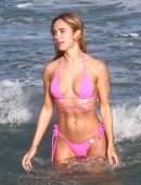 Kimberley Garner Booty in a Small Pink Bikini in Miami Beach
