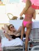 Kimberley Garner Booty in a Small Pink Bikini in Miami Beach
