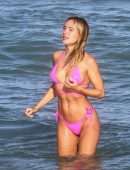 Kimberley Garner Booty in a Small Pink Bikini in Miami Beach
