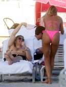 Kimberley Garner Booty in a Small Pink Bikini in Miami Beach