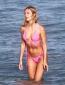 Kimberley Garner Booty in a Small Pink Bikini in Miami Beach