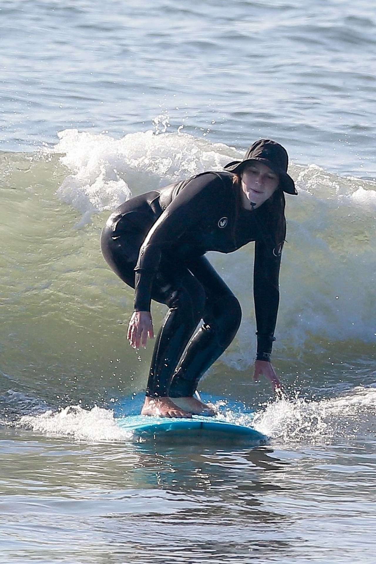 Leighton Meester Surfing with her Husband in Malibu