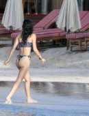 Lexy Panterra Booty in Thong Bikini on the Beach in St Barths