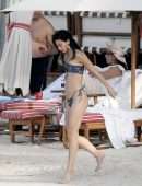 Lexy Panterra Booty in Thong Bikini on the Beach in St Barths