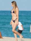 Louisa Warwick Booty in a Thong Bikini on the Beach in Miami
