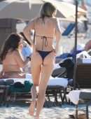 Louisa Warwick Booty in a Thong Bikini on the Beach in Miami