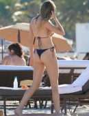 Louisa Warwick Booty in a Thong Bikini on the Beach in Miami
