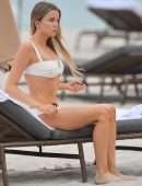 Louisa Warwick Booty in Bikini on the Beach in Miami