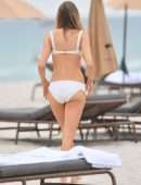 Louisa Warwick Booty in Bikini on the Beach in Miami