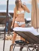Louisa Warwick Booty in Bikini on the Beach in Miami