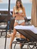 Louisa Warwick Booty in Bikini on the Beach in Miami