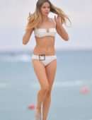 Louisa Warwick Booty in Bikini on the Beach in Miami