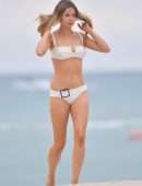 Louisa Warwick Booty in Bikini on the Beach in Miami