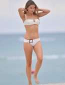 Louisa Warwick Booty in Bikini on the Beach in Miami