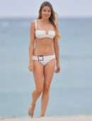 Louisa Warwick Booty in Bikini on the Beach in Miami