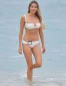Louisa Warwick Booty in Bikini on the Beach in Miami