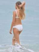 Louisa Warwick Booty in Bikini on the Beach in Miami