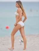 Louisa Warwick Booty in Bikini on the Beach in Miami