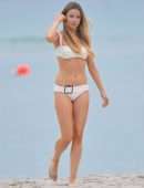 Louisa Warwick Booty in Bikini on the Beach in Miami
