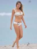 Louisa Warwick Booty in Bikini on the Beach in Miami