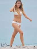 Louisa Warwick Booty in Bikini on the Beach in Miami