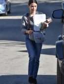 Lucy Hale in Jeans Leaving a Meeting in Los Angeles