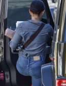 Lucy Hale in Jeans Leaving a Meeting in Los Angeles