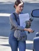 Lucy Hale in Jeans Leaving a Meeting in Los Angeles
