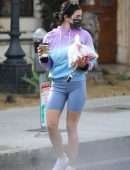 Lucy Hale Booty, Grabs Coffee and Lunch to-go in Hollywood California