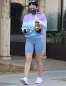 Lucy Hale Booty, Grabs Coffee and Lunch to-go in Hollywood California