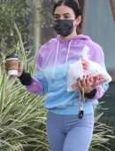 Lucy Hale Booty, Grabs Coffee and Lunch to-go in Hollywood California