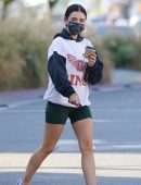 Lucy Hale Booty in Tight Shorts Out in Los Angeles