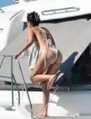 Lucy Watson Booty in a White Thong Bikini in Barbados
