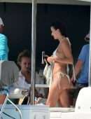 Lucy Watson Booty in a White Thong Bikini in Barbados