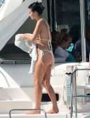 Lucy Watson Booty in a White Thong Bikini in Barbados