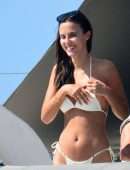 Lucy Watson Booty in a White Thong Bikini in Barbados
