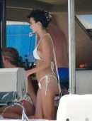 Lucy Watson Booty in a White Thong Bikini in Barbados