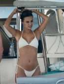 Lucy Watson Booty in a White Thong Bikini in Barbados