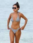 Montana Brown in Bikini on the Beach in Barbados