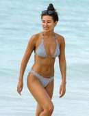 Montana Brown in Bikini on the Beach in Barbados