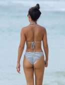 Montana Brown in Bikini on the Beach in Barbados